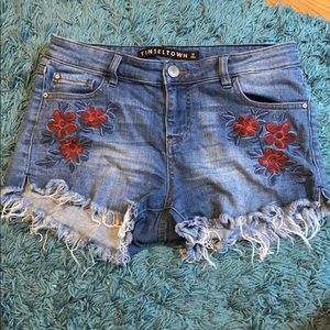 rose jean shorts size 9